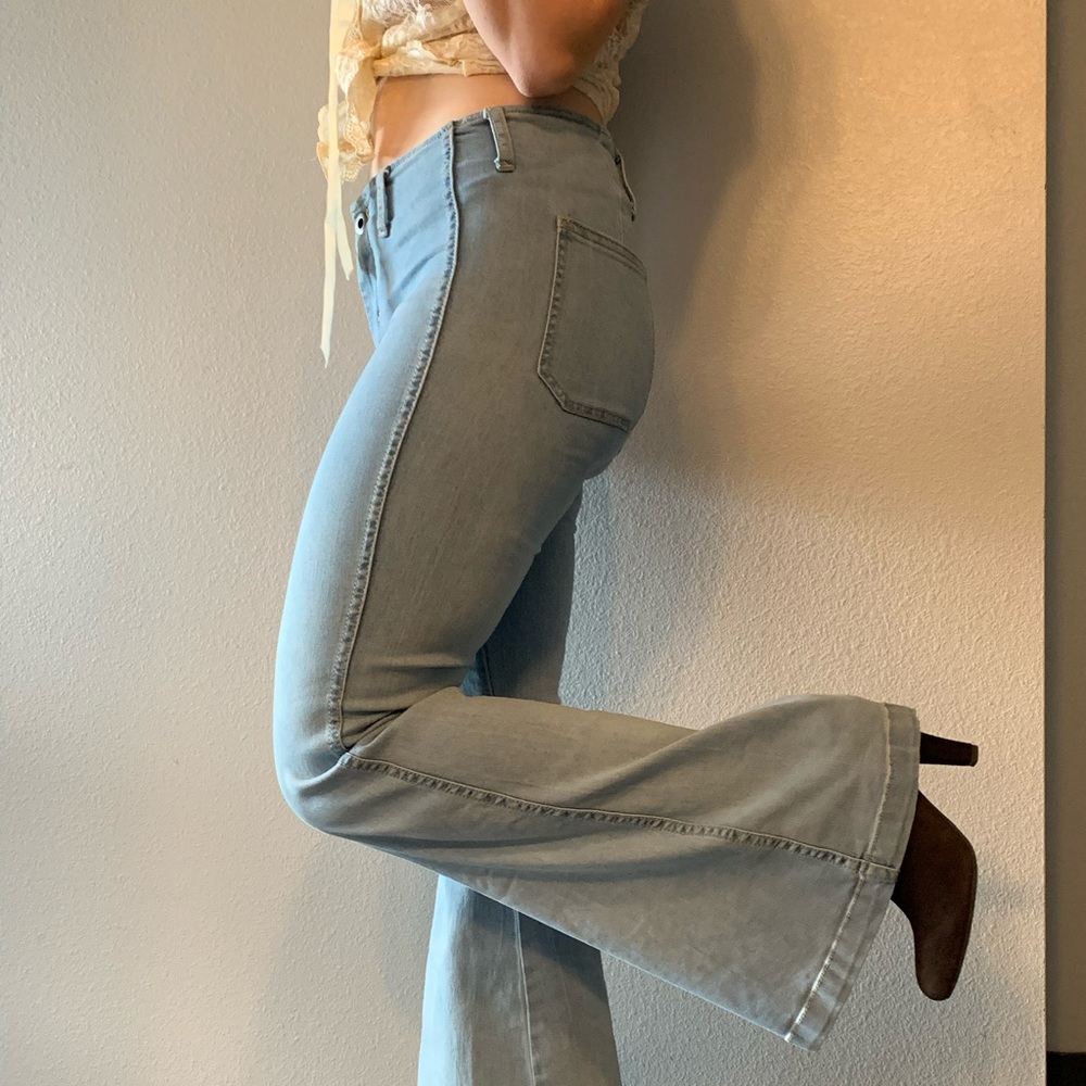 Free People light-wash bell-bottom jeans
